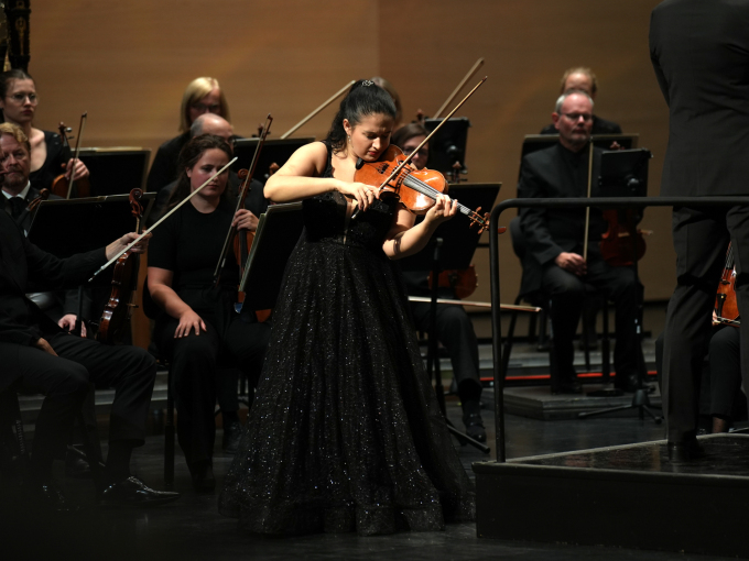 Sara Dragan frå Polen vann Prinsesse Astrid Internasjonale Musikkpris 2024. Foto: TSO