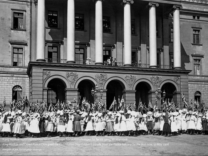 Fra feiringen av 17. mai i 1906. Foto: De kongelige samlinger